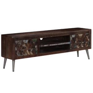Mobile TV TV buffet dal design pratico in legno massello di recupero 140 cm 2502159