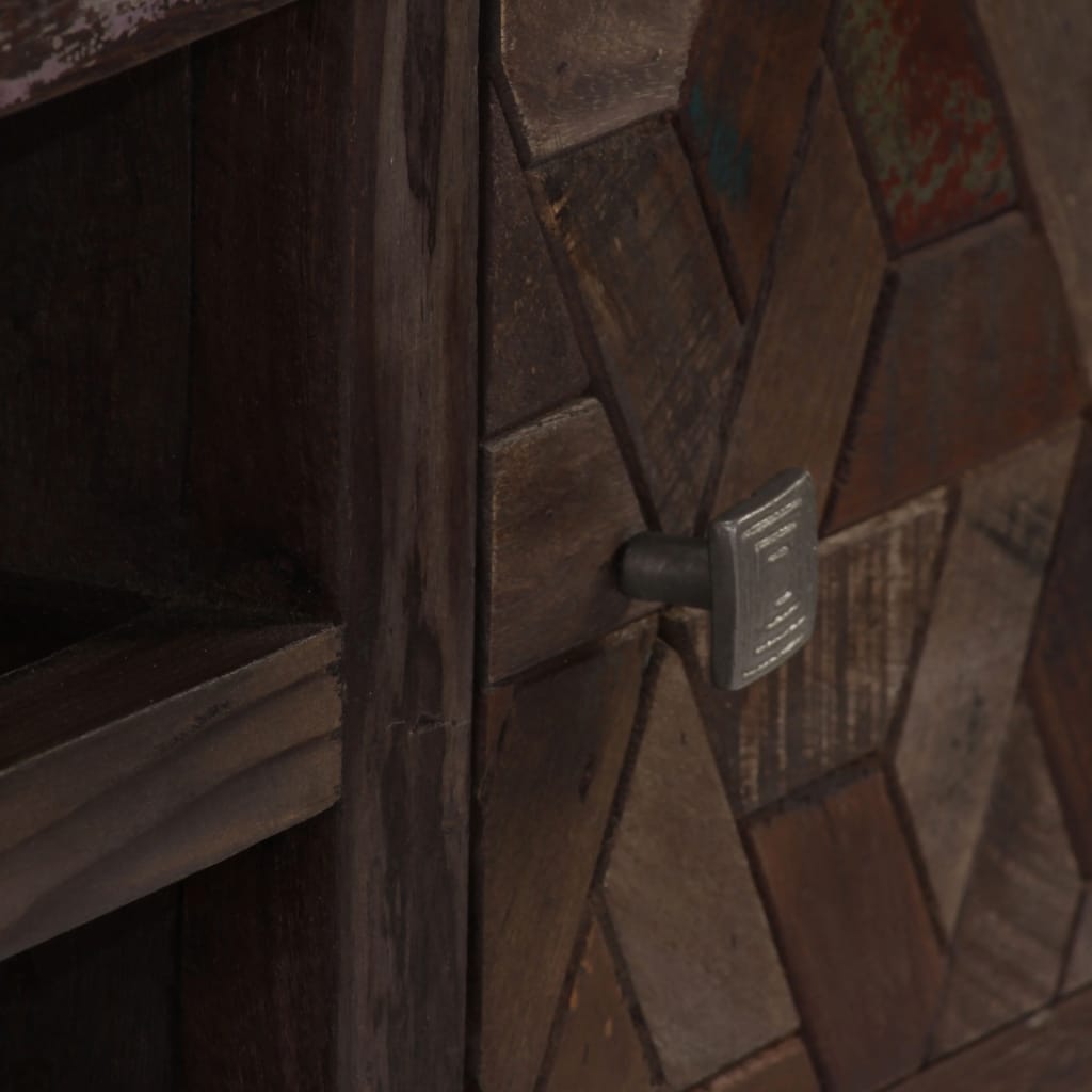 Mobile TV TV buffet dal design pratico in legno massello di recupero 140 cm 2502159