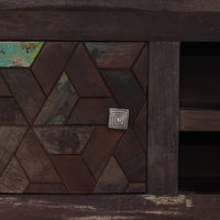 Mobile TV TV buffet dal design pratico in legno massello di recupero 140 cm 2502159