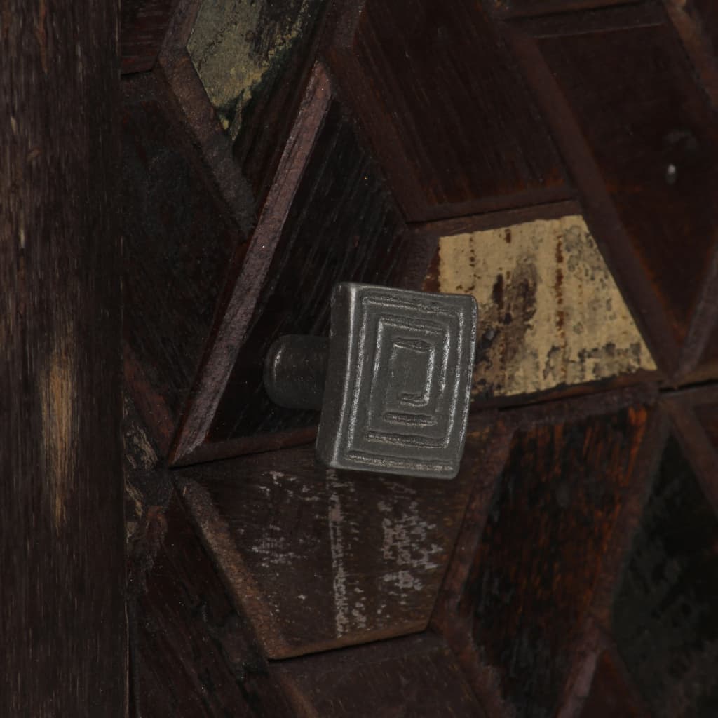 Comodino-Tavolino da notte in Legno Massello di Recupero 40x30x50 cm