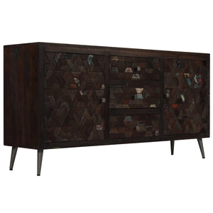 Credenza in Legno Massello di Recupero 160x40x80 cm 245917