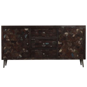 Credenza in Legno Massello di Recupero 160x40x80 cm 245917