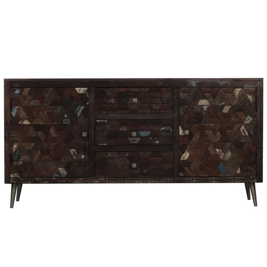 Credenza in Legno Massello di Recupero 160x40x80 cm 245917