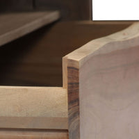 Tavolino da CaffÃ¨ in Legno Massello di Acacia 90x50x40cm Grigio cod mxl 16149