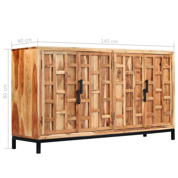 Credenza in Legno Massello di Acacia 145x40x80 cm 246134