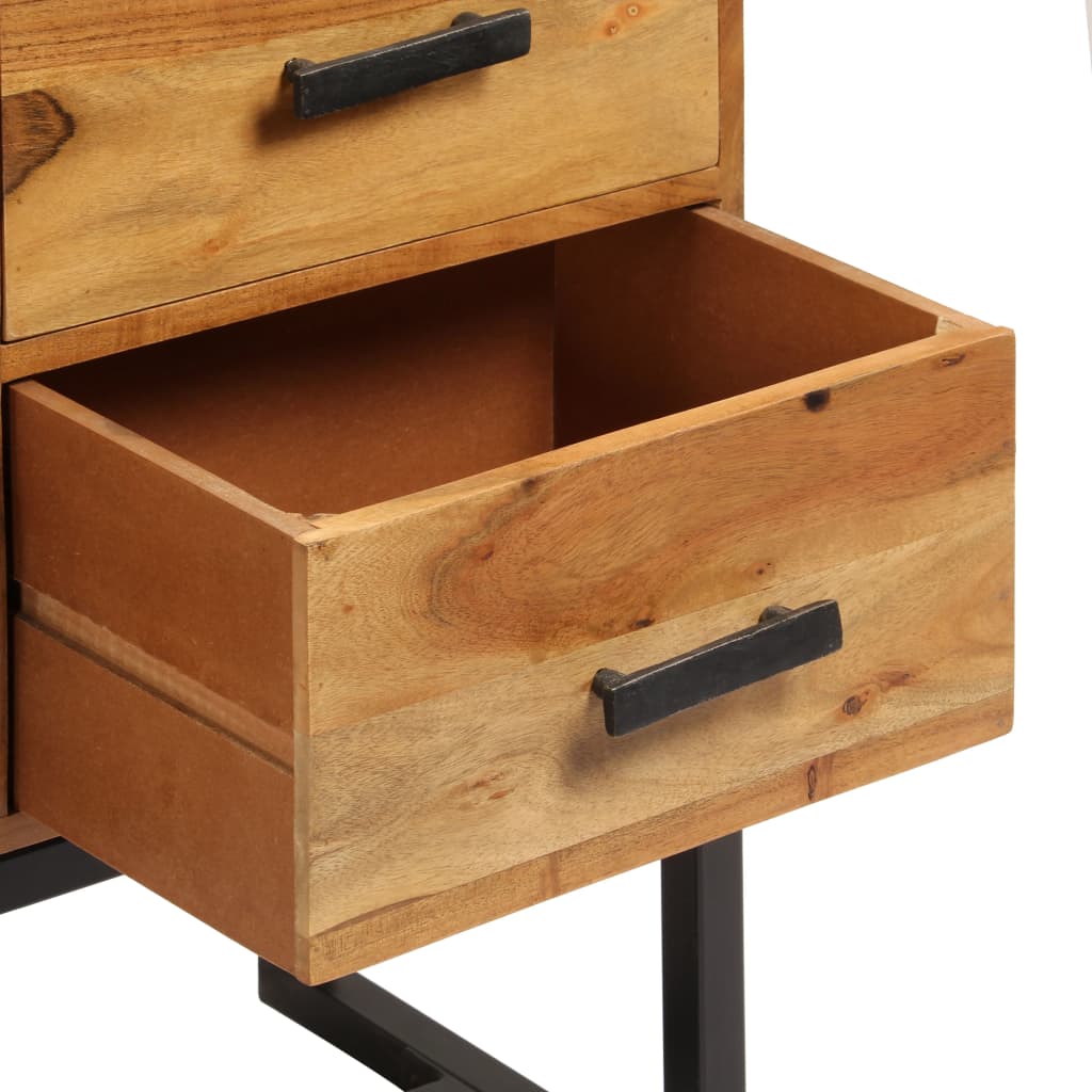 Credenza Marrone 110x30x70 cm in Legno Massello di Acacia cod mxl 13143