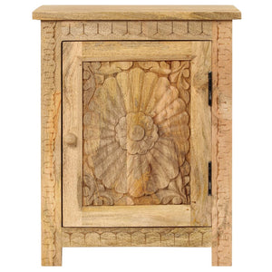 Comodino in Legno Massello di Mango 40x30x50 cm 246151