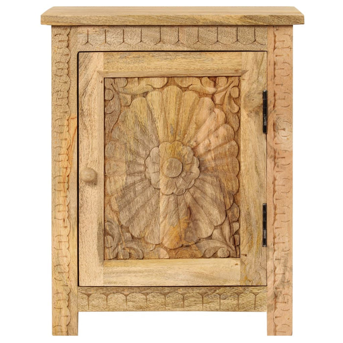 Comodino in Legno Massello di Mango 40x30x50 cm 246151