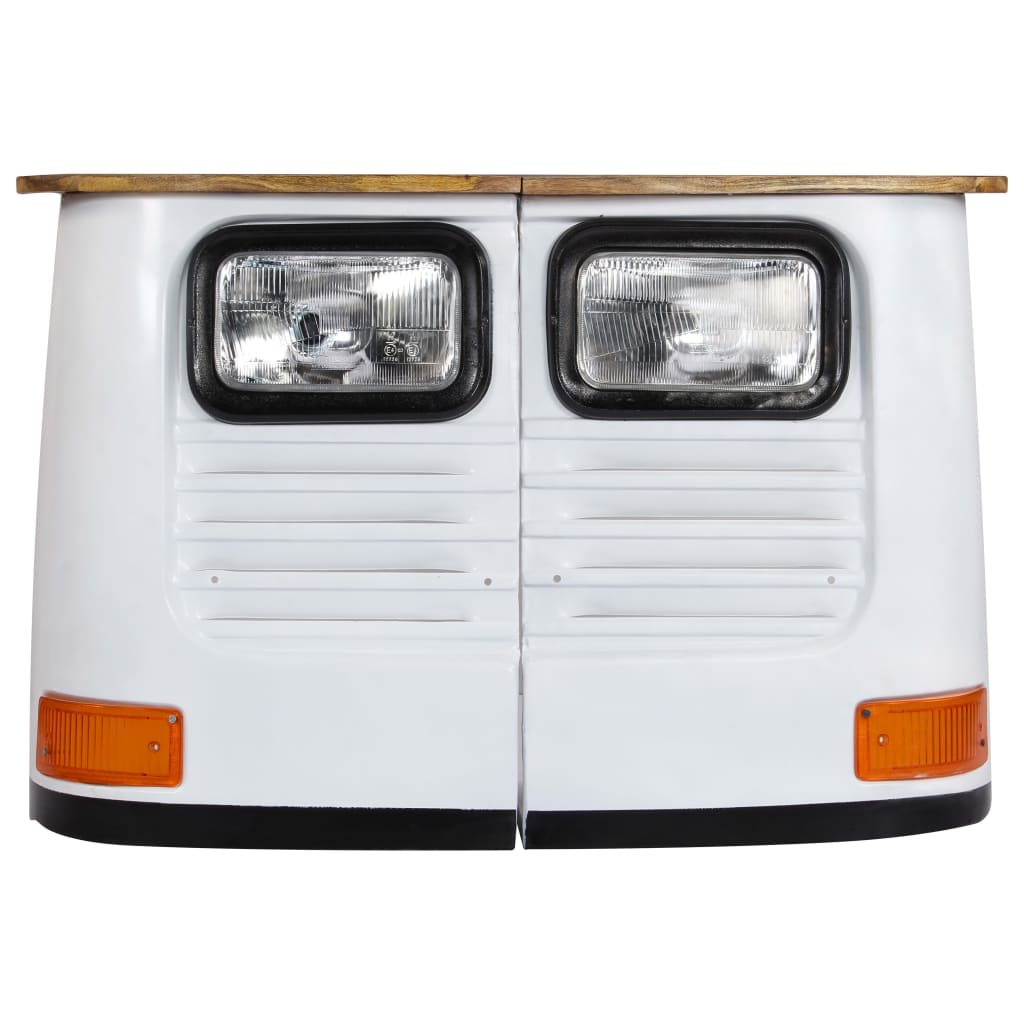 Credenza Camion in Legno Massello di Mango Bianco 246243