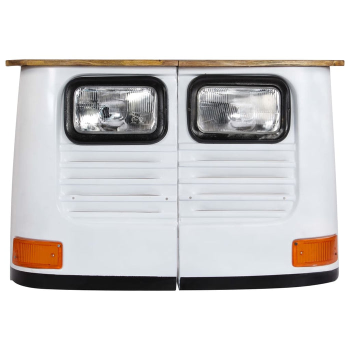 Credenza Camion in Legno Massello di Mango Bianco 246243