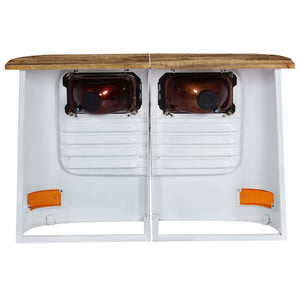 Credenza Camion in Legno Massello di Mango Bianco 246243
