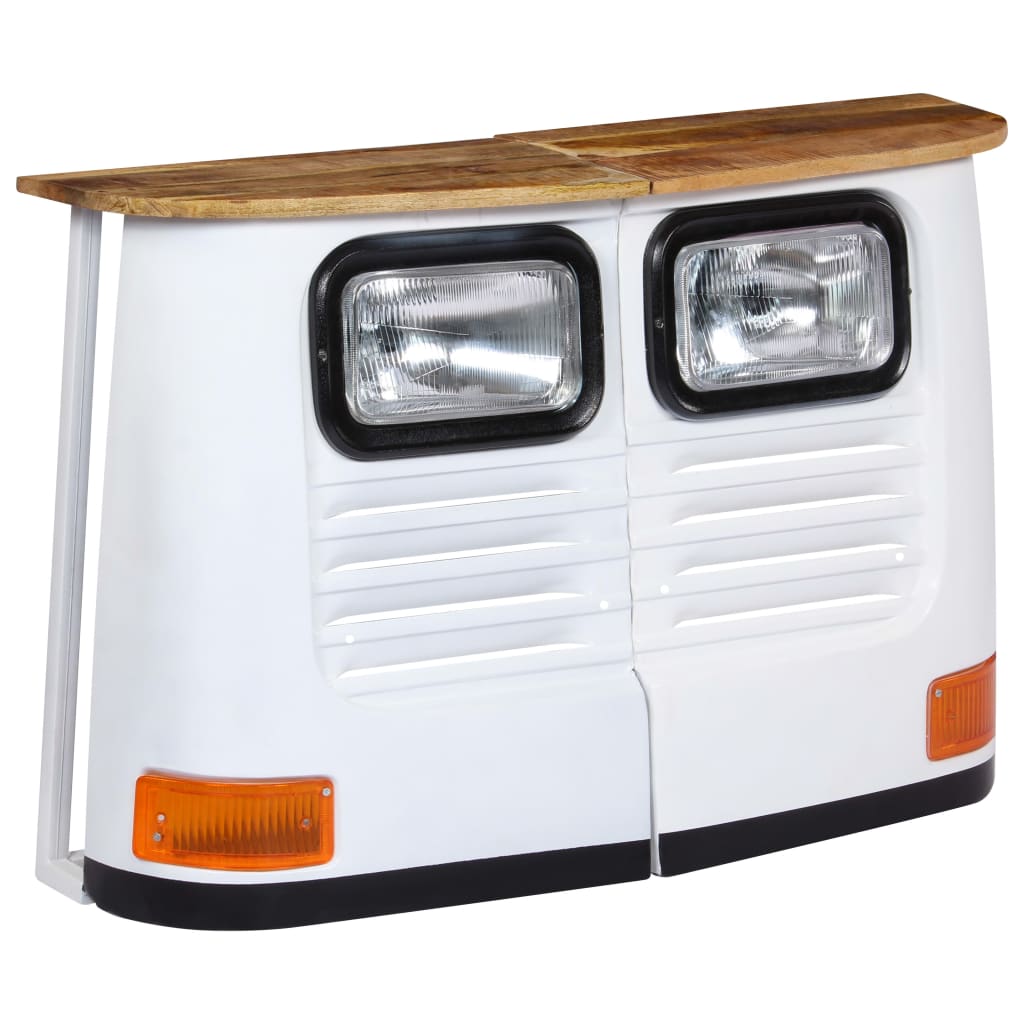 Credenza Camion in Legno Massello di Mango Bianco 246243