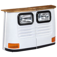 Credenza Camion in Legno Massello di Mango Bianco 246243