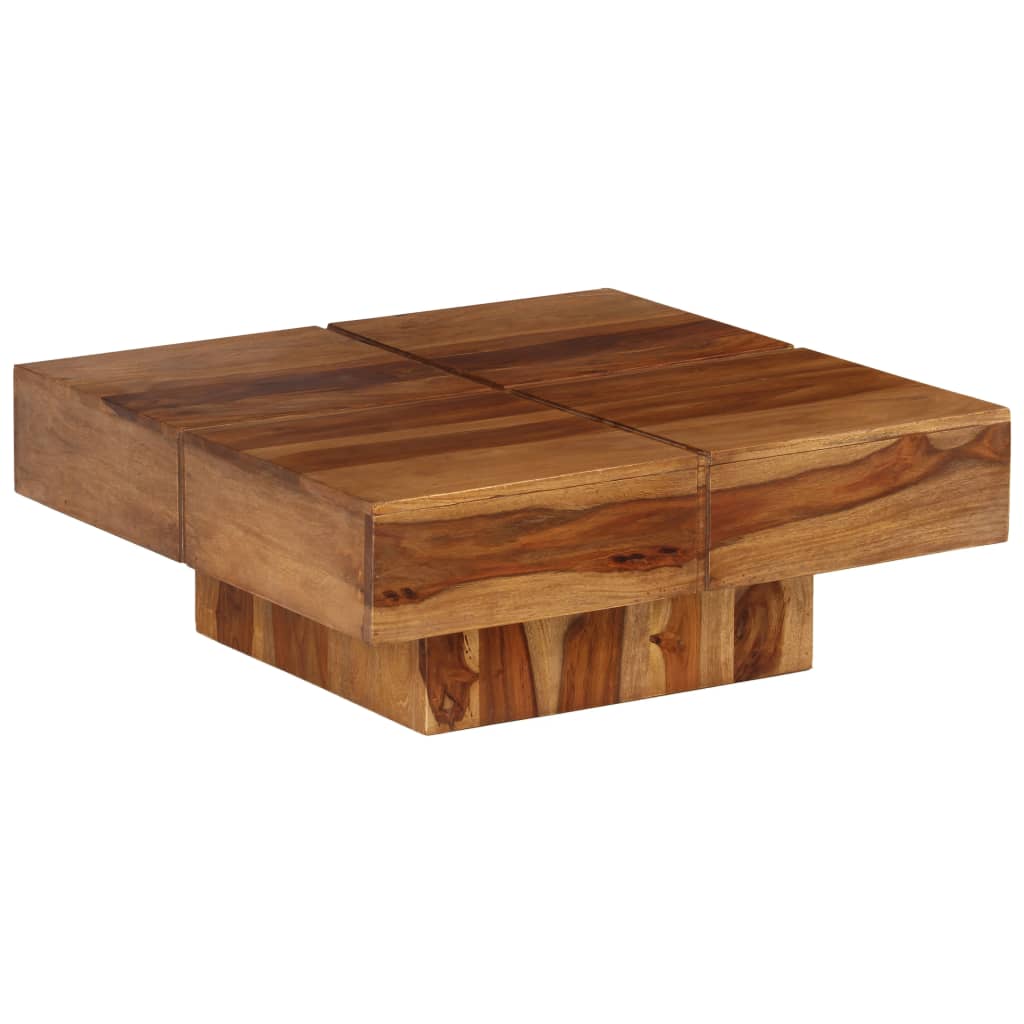 Tavolino da Salotto 80x80x30 cm in Legno Massello di Acacia 246250