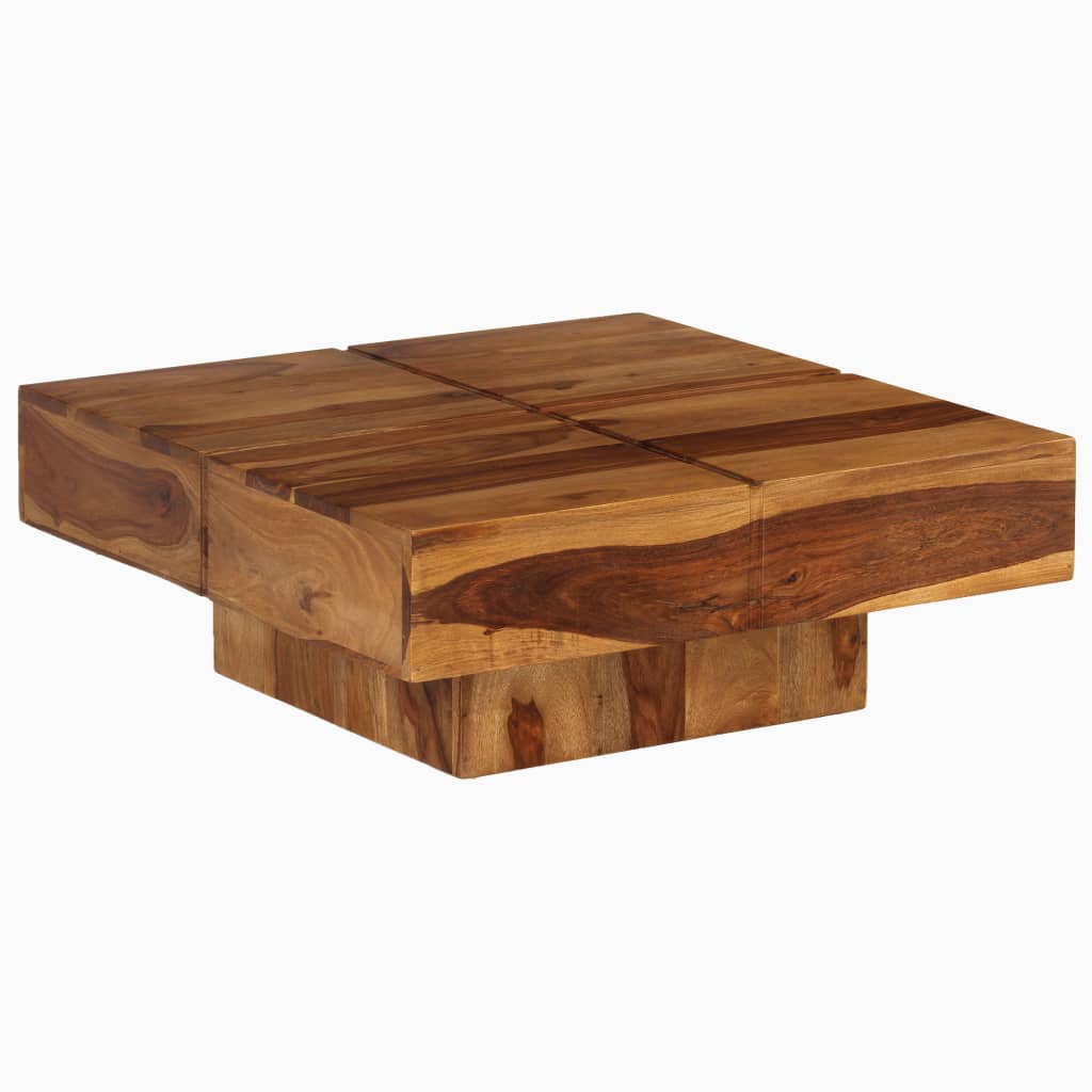 Tavolino da Salotto 80x80x30 cm in Legno Massello di Acacia 246250