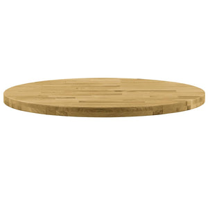 Piano del Tavolo Legno Massello di Rovere Circolare 44mm 700mm 245995
