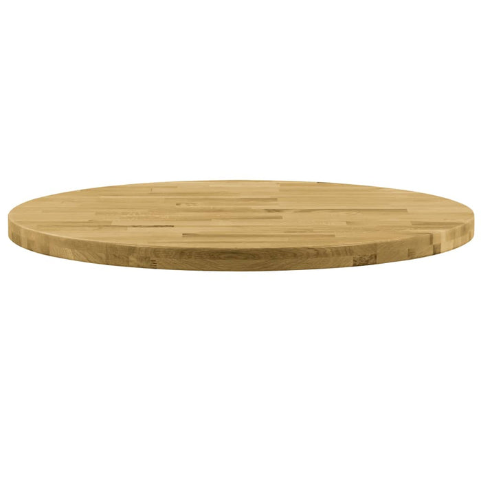 Piano del Tavolo Legno Massello di Rovere Circolare 44mm 700mm 245995