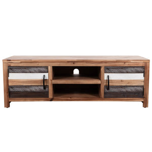 Mobile Porta TV in Legno Massello di Acacia 120x35x40 cm 246044