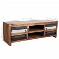 Mobile Porta TV in Legno Massello di Acacia 120x35x40 cm 246044