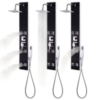 Pannello Doccia in Vetro 18x42,1x120 cm Nero 142991