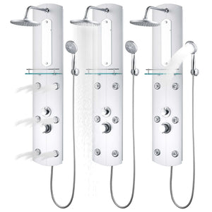 Pannello doccia soffione doccia plastica acciaio inox 120 cm 02_0003428