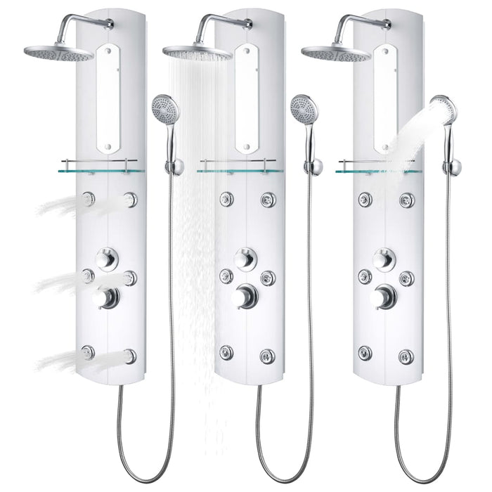 Pannello doccia soffione doccia plastica acciaio inox 120 cm 02_0003428