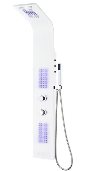 Pannello doccia soffione doccia alluminio 130 cm bianco 02_0003430