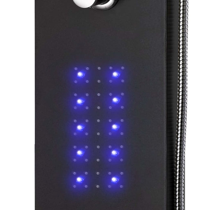 Colonna Doccia in Alluminio 20x44x130 cm Nero cod mxl 78206