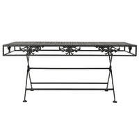 Tavolino da Salotto Pieghevole Vintage Metallo 100x50x45cm Nero 245927