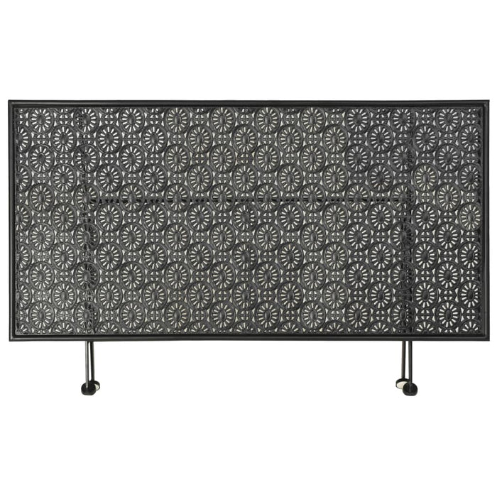 Tavolino da Salotto Pieghevole Vintage Metallo 100x50x45cm Nero 245927