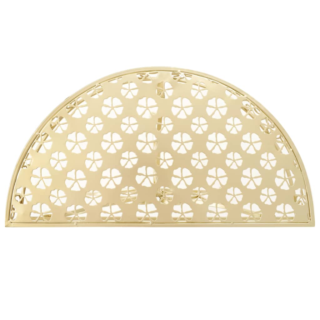 Tavolino Vintage in Metallo Semicircolare 72x36x74 cm Oro 245930