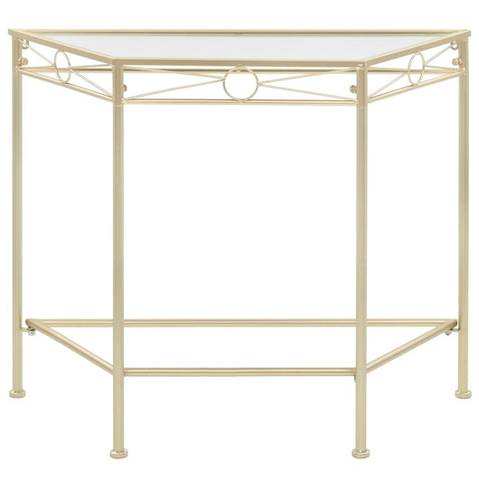 Tavolino Vintage in Metallo 87x34x73 cm Oro