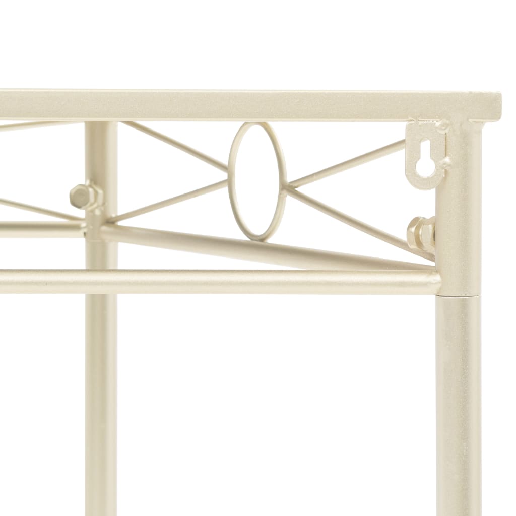 Tavolino Vintage in Metallo 87x34x73 cm Oro 245934