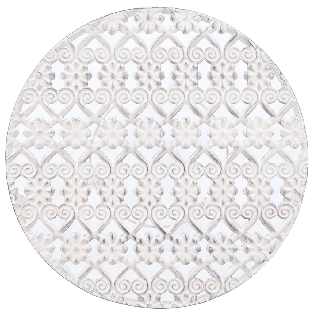 Supporto per piante 3 pezzi Stile vintage metallo anticato bianco 02_0045024