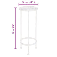 Set Piedistalli per Piante 3 pz Vintage Effetto Bianco Anticato 245937