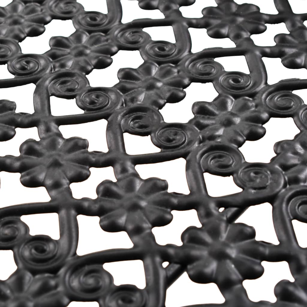 Tavolo da Tè Pieghevole Vintage Metallo 58x35x72 cm Nero 245941