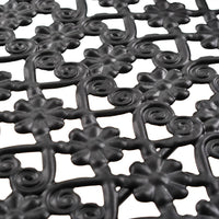 Tavolo da Tè Pieghevole Vintage Metallo 58x35x72 cm Nero 245941