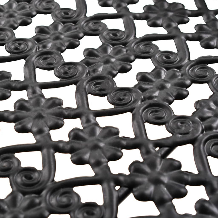 Tavolo da Tè Pieghevole Vintage Metallo 58x35x72 cm Nero 245941