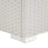 Lettino Prendisole con Cuscino in Polyrattan Bianco cod mxl 10098