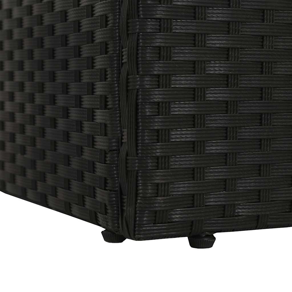 vidaXL Lettino da Giardino Nero 195x60 cm in Polyrattan