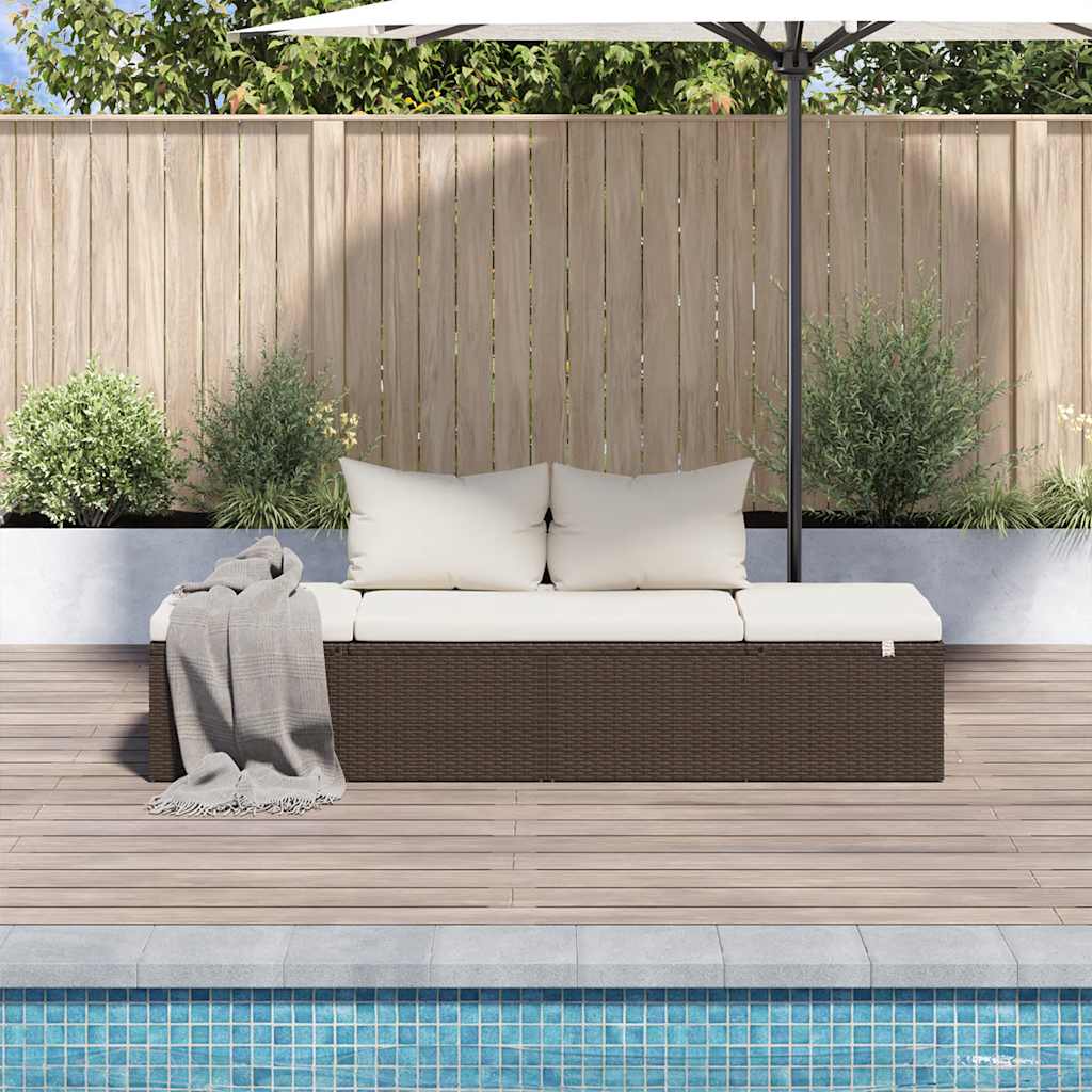 Lettino da Giardino Marrone 195x60 cm in Polyrattancod mxl 70705