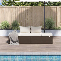 Lettino da Giardino Marrone 195x60 cm in Polyrattancod mxl 70705