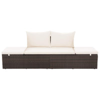 Lettino da Giardino Marrone 195x60 cm in Polyrattancod mxl 70705