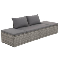 Lettino da Giardino Grigio 195x60 cm in Polyrattancod mxl 94707