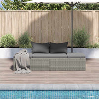 Lettino da Giardino Grigio 195x60 cm in Polyrattancod mxl 94707