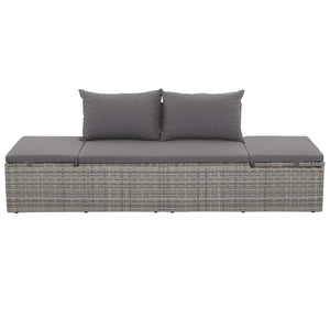 Lettino da Giardino Grigio 195x60 cm in Polyrattancod mxl 94707