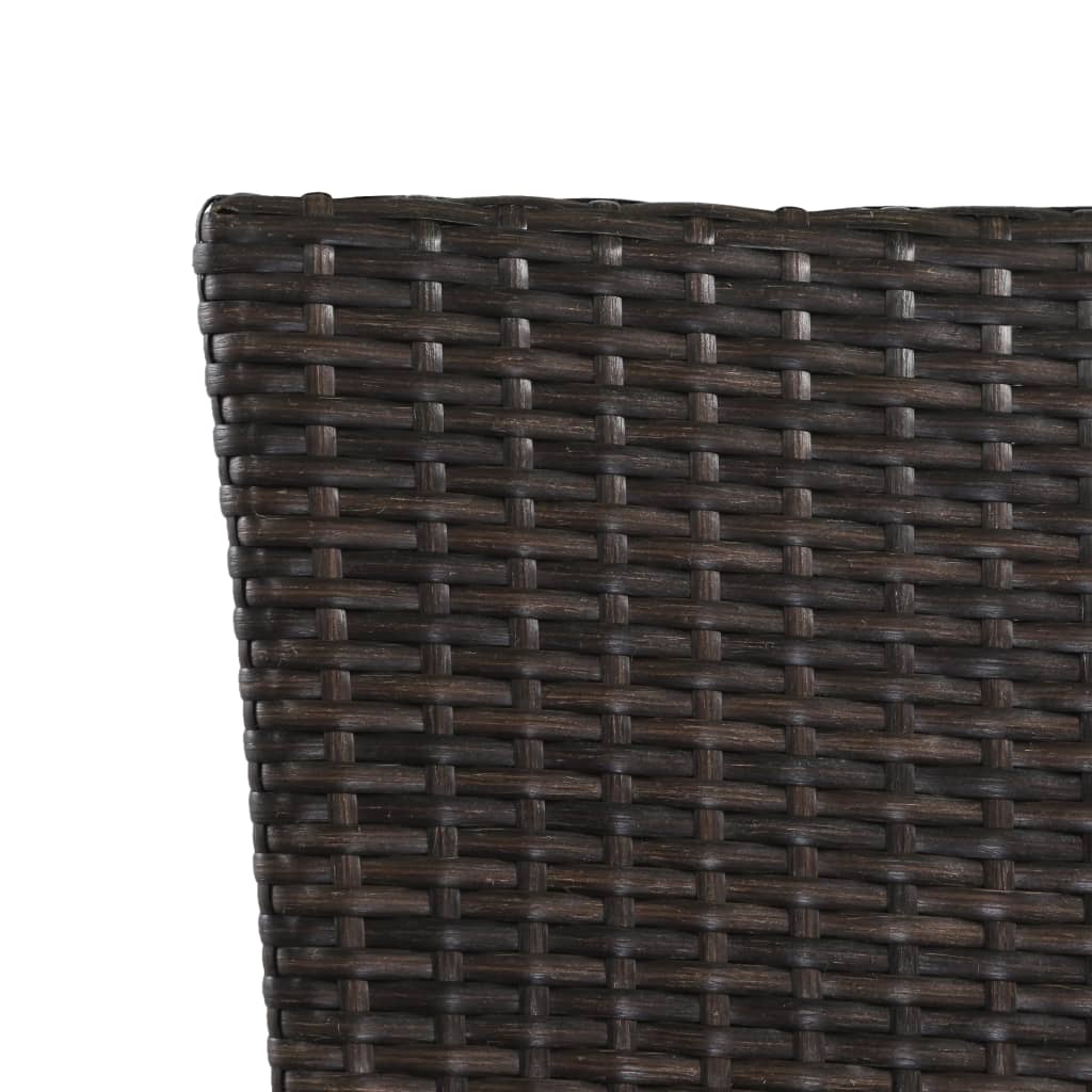 Sedie da Esterno con Cuscini 2 pz in Polyrattan Marrone 44099