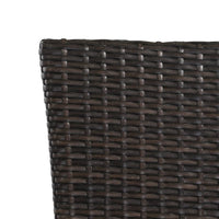 Sedie da Esterno con Cuscini 2 pz in Polyrattan Marrone 44099