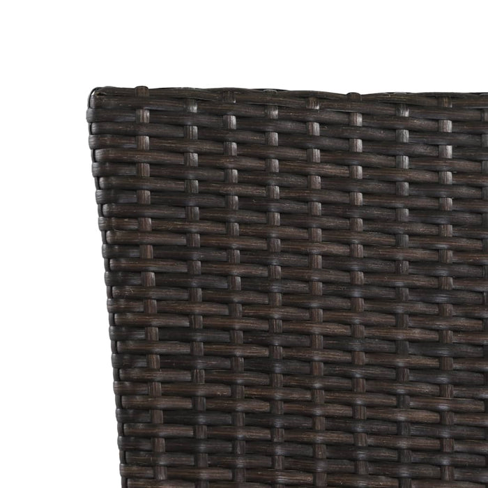 Sedie da Esterno con Cuscini 2 pz in Polyrattan Marrone 44099