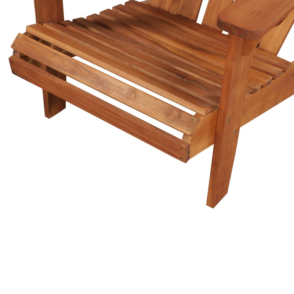Sedia da Giardino Adirondack con Poggiapiedi Massello di Acacia 44117